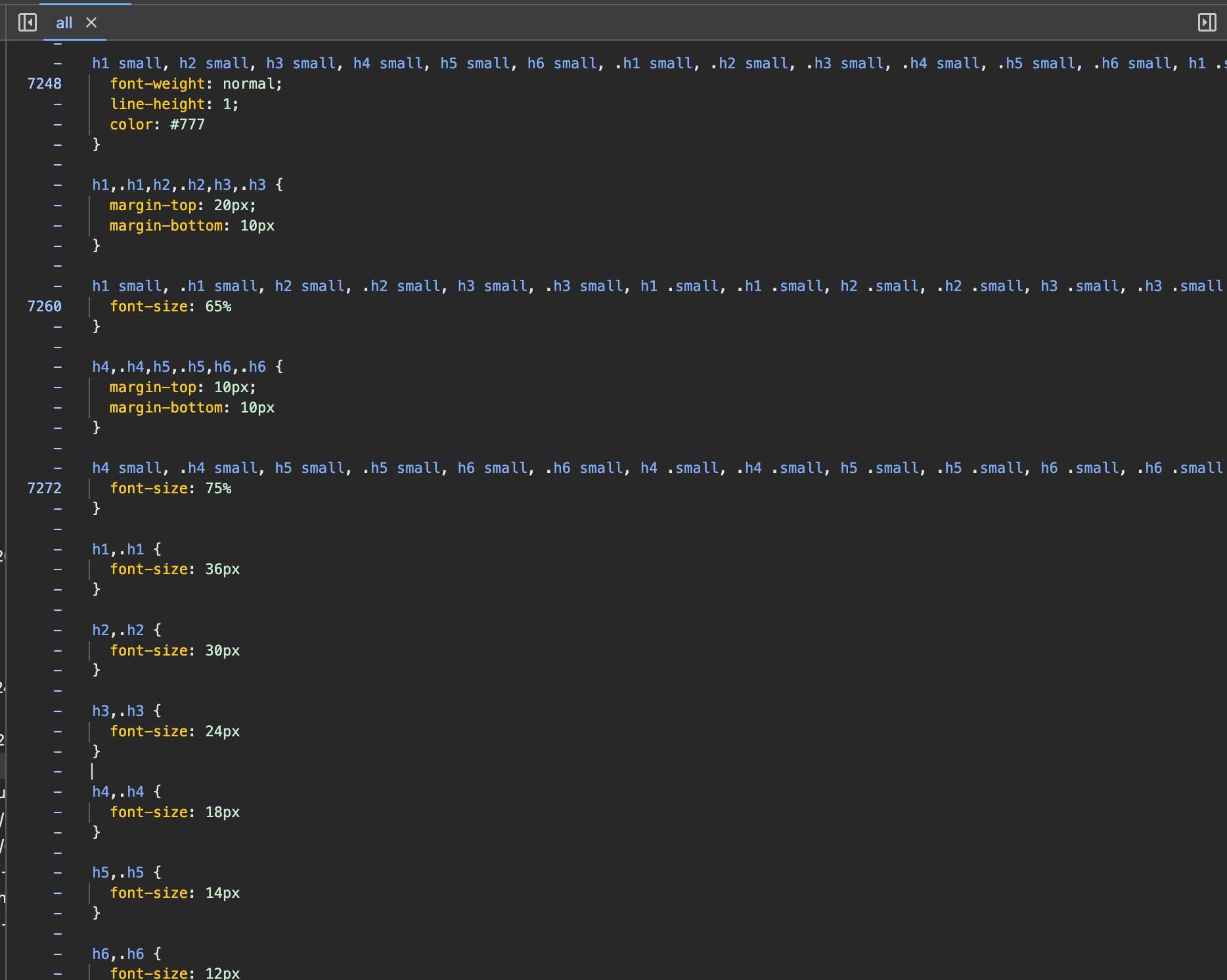 LMS 전역 스타일 중 일부